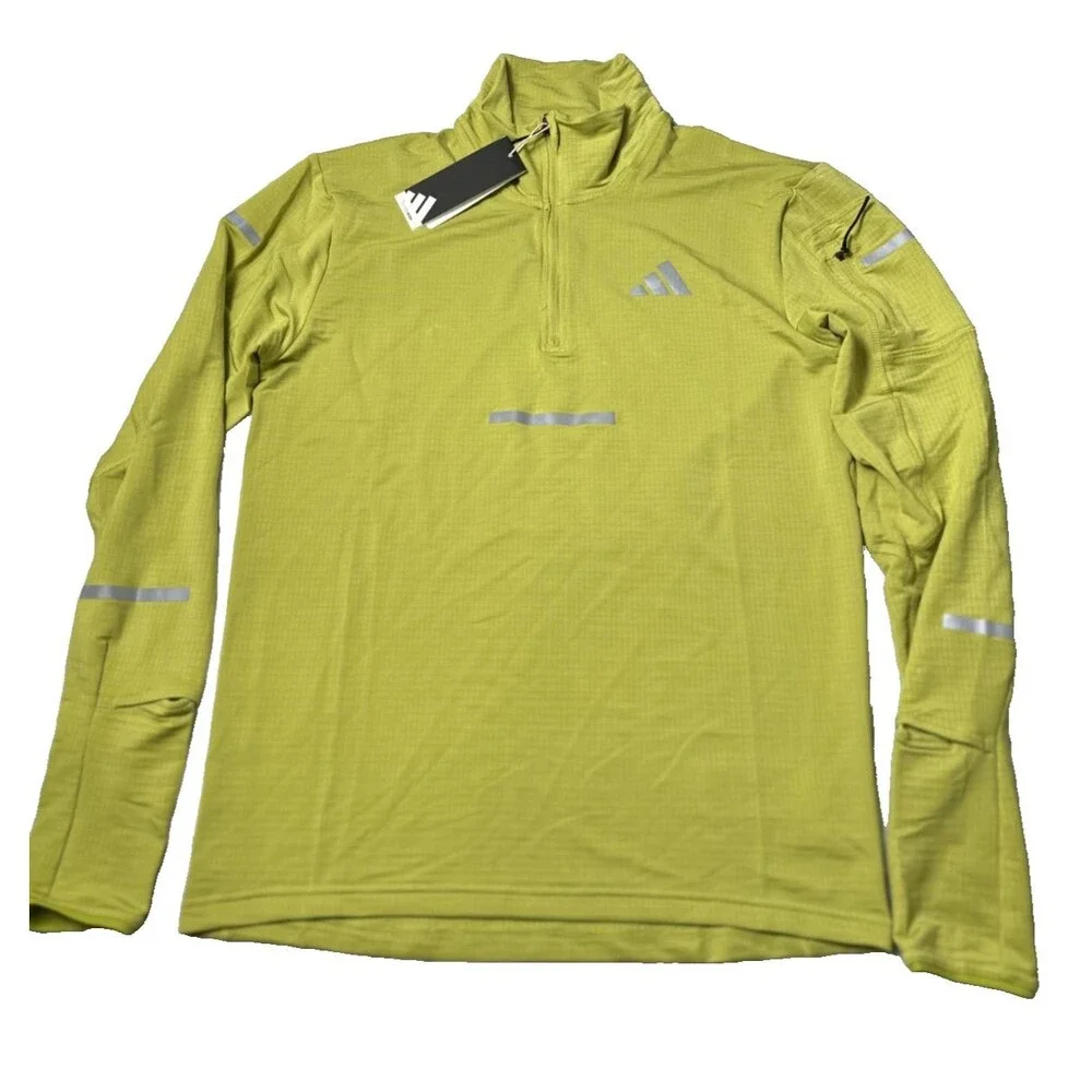 Adidas Adi365 Climawarm+ Half Zip Running Top Long Sleeve JM5725 Men Small